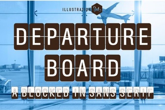 Designing with a Departure Board Font Style