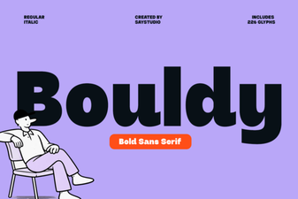 Bouldy Font: a Rock-Solid Typeface for Creative Projects