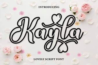 Kayla Outline Font for Web and Print Projects